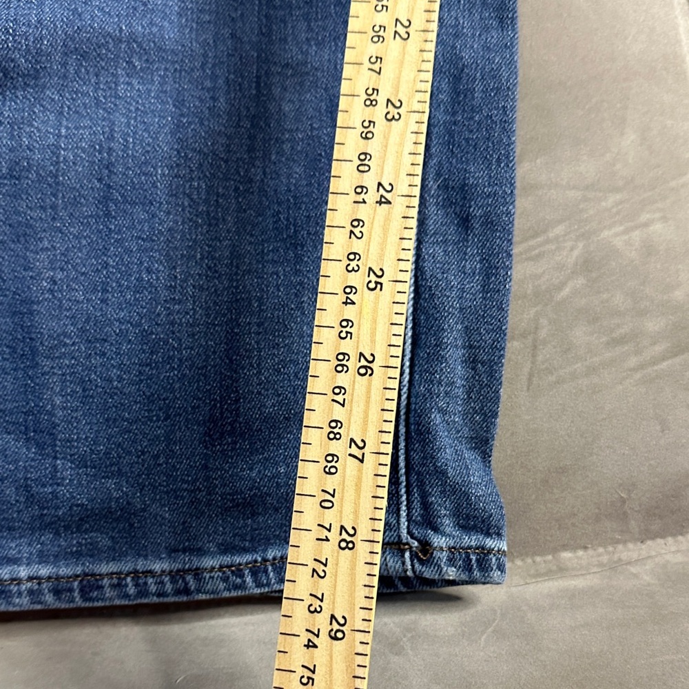 Express Men's Light Blue Distressed Jeans 33x32 Slim Straight Fit - Picture 6 of 9